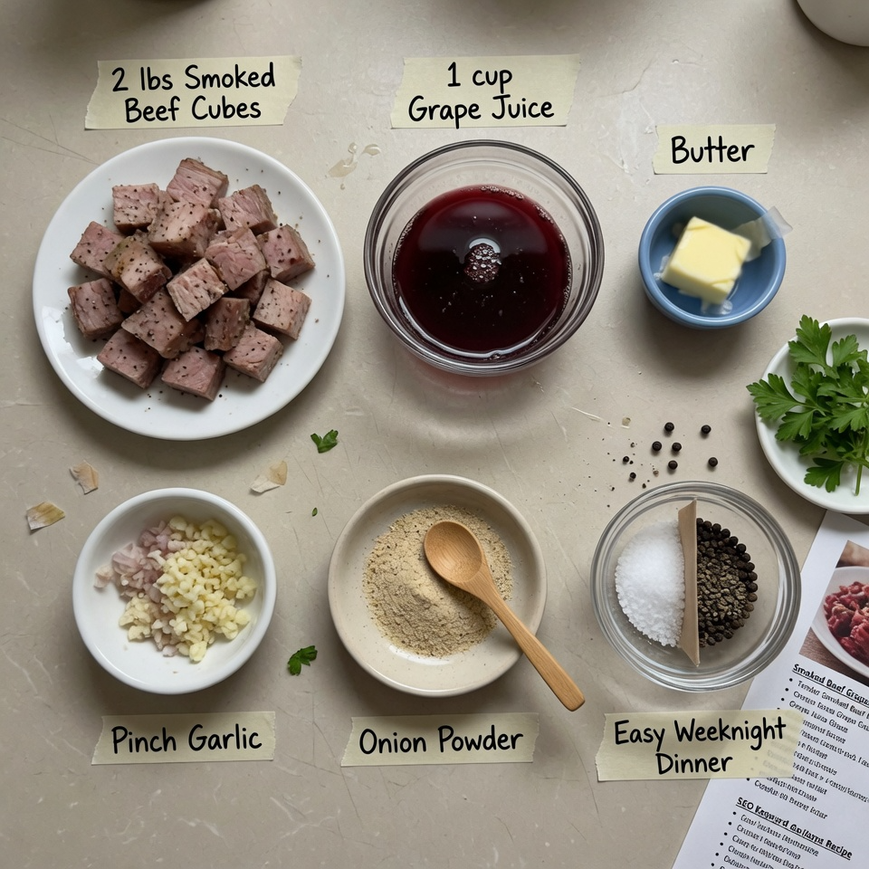Smoked Beef and Grape Juice Glaze