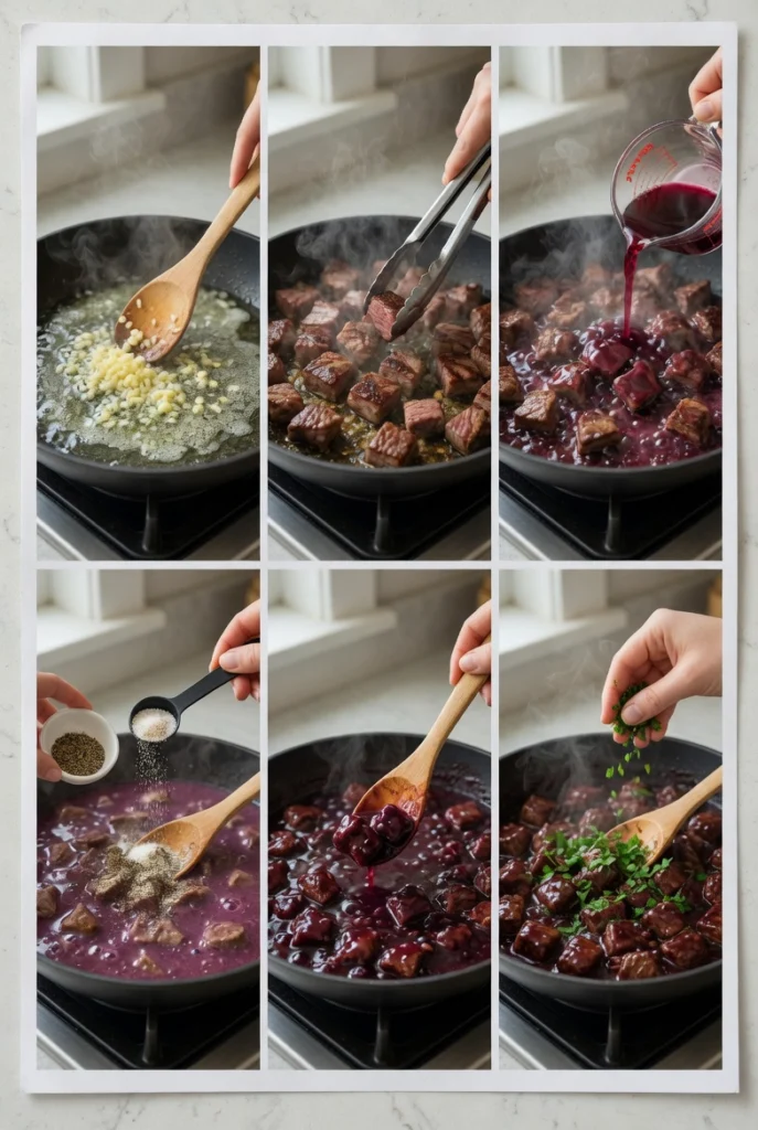 Smoked Beef and Grape Juice Glaze