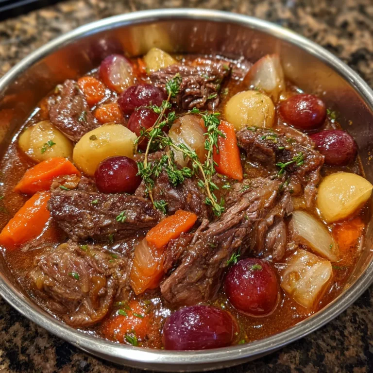Smoked Beef and Grape Juice Stew