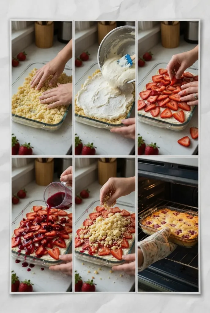 Strawberry Cheesecake Dump Cake