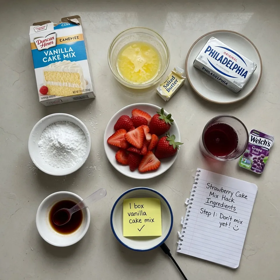 Strawberry Cheesecake Dump Cake