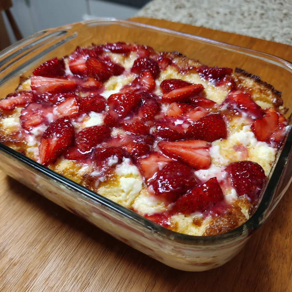 Strawberry Cheesecake Dump Cake