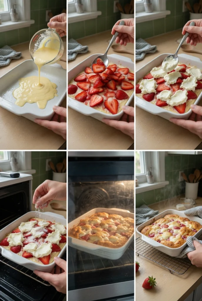 Strawberry Cream Cheese Cobbler