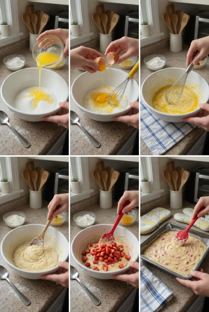 Strawberry Lemon Blondies