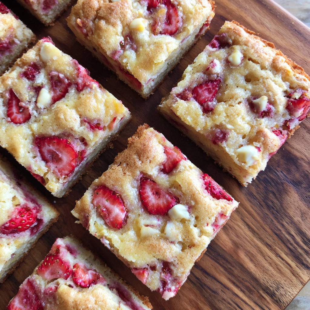 Strawberry Lemon Blondies