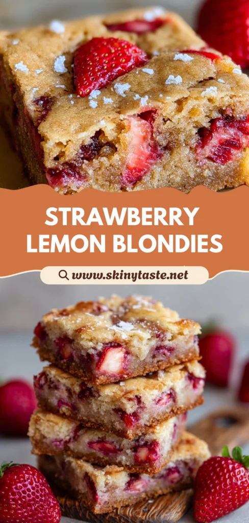Strawberry Lemon Blondies