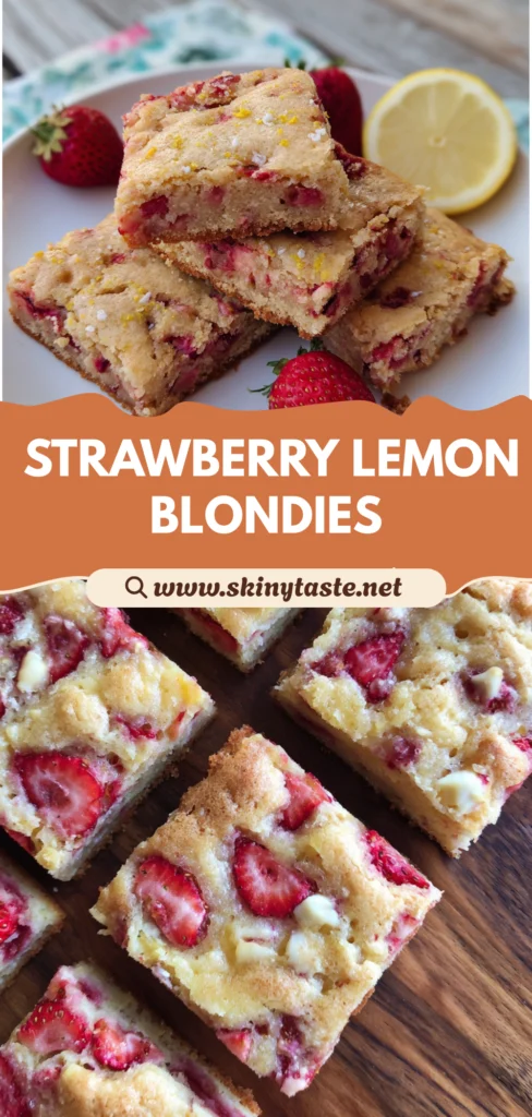 Strawberry Lemon Blondies