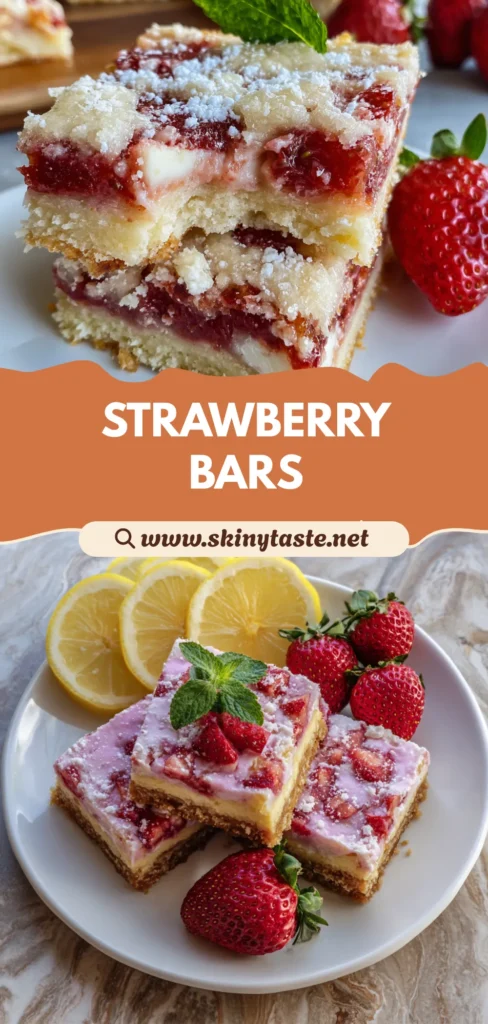 Strawberry Lemonade Bars - Easy Summer Dessert Recipe for 16 Servings 10 Strawberry Lemonade Bars