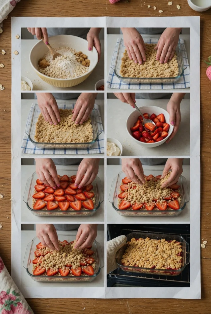 Strawberry Oatmeal Crumble Bars