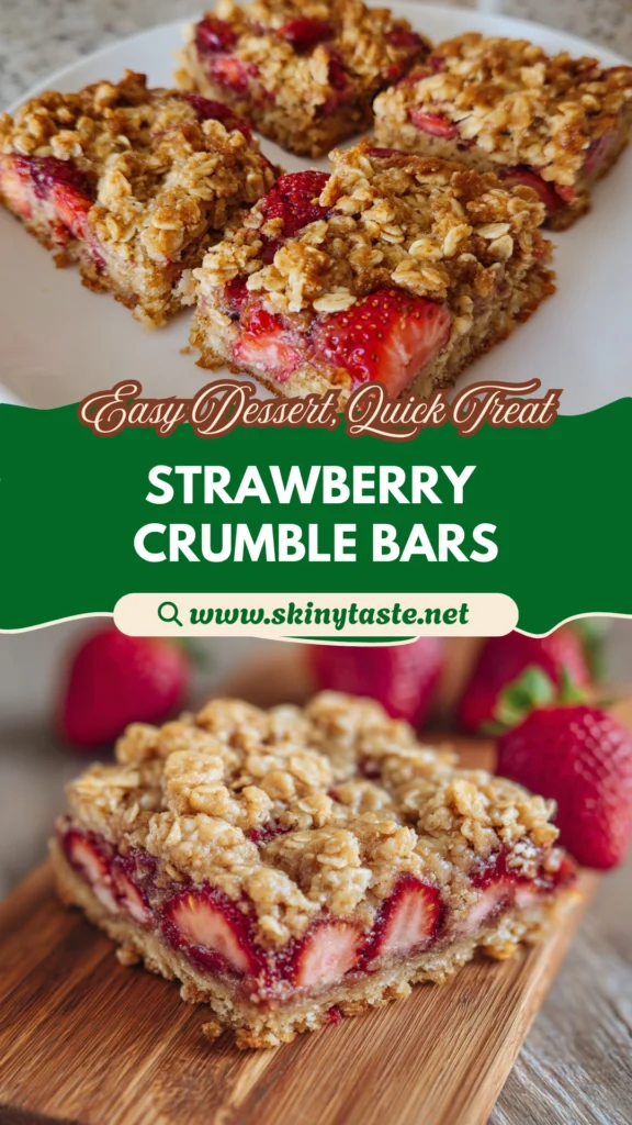 Strawberry Oatmeal Crumble Bars
