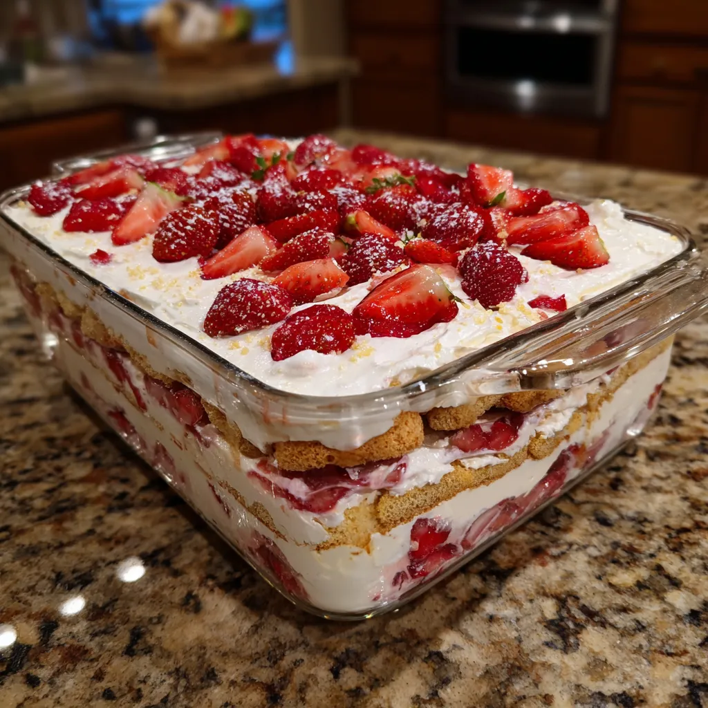 Easy Strawberry Shortcake Icebox Cake Recipe for Summer Delight 9 Strawberry Shortcake Icebox Cake