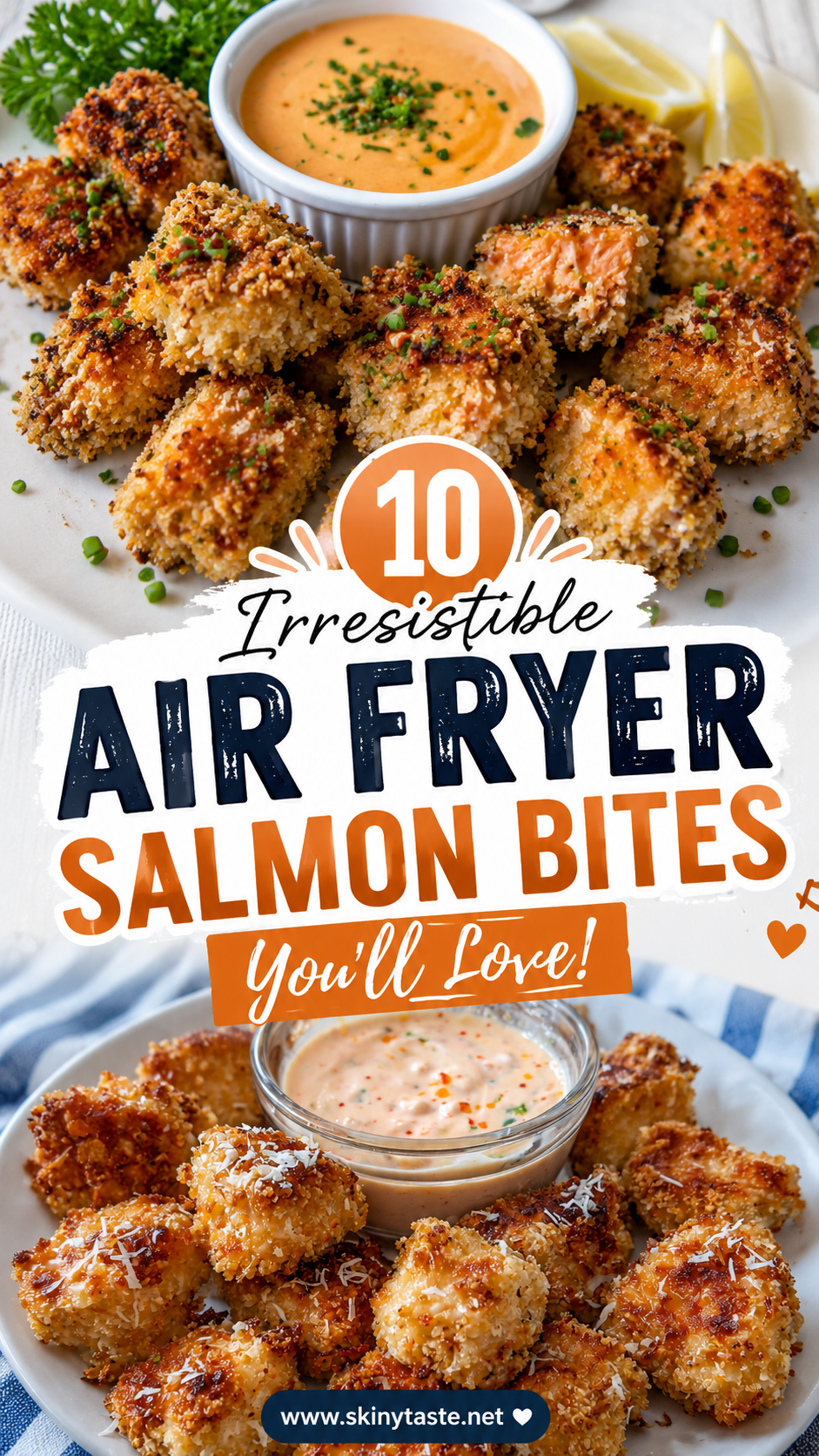 Air Fryer Salmon Bites with Bang Bang Sauce offer quick, crispy dinner 10 Air Fryer Salmon Bites with Bang Bang Sauce