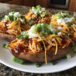BBQ Chicken Stuffed Sweet Potatoes