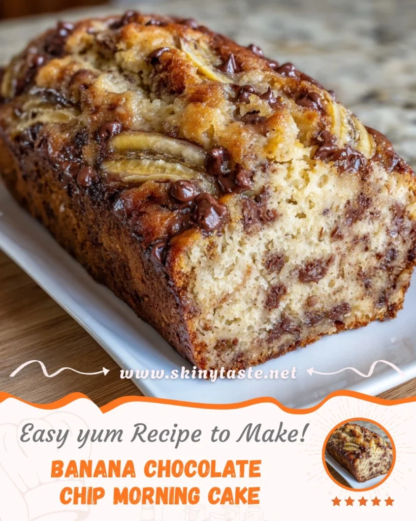 Banana Chocolate Chip Morning Cake 8 Banana Chocolate Chip Morning Cake