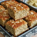 Banana Oat Vanilla Morning Muffin Square