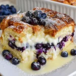 Blueberry Cream Cheese Croissant Casserole