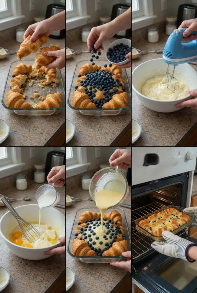 Blueberry Cream Cheese Croissant Casserole – Easy Brunch Delight 8 Blueberry Cream Cheese Croissant Casserole