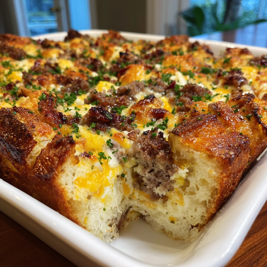 Breakfast Casserole with Smoked Beef
