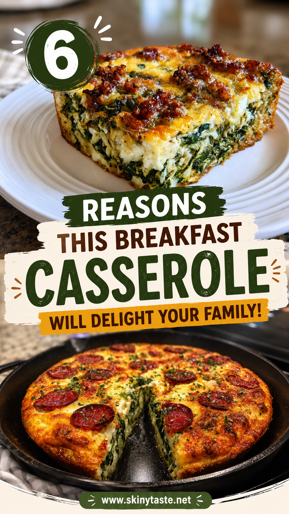 Breakfast Casserole with Spinach and Cheese is an Easy, Delicious Dish 10 Breakfast ßCasserole with Spinach and Cheese