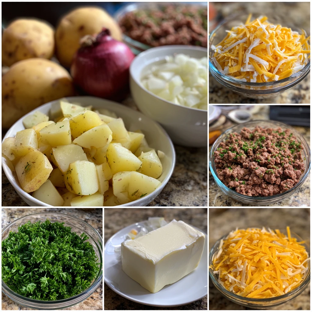 Cheesy Beef & Potato Soup