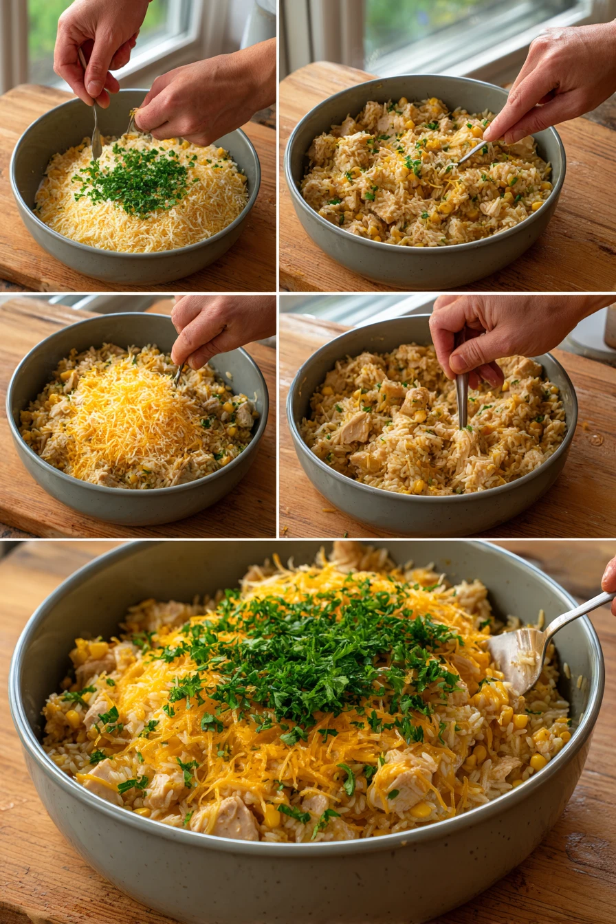 Cheesy Chicken and Rice Casserole