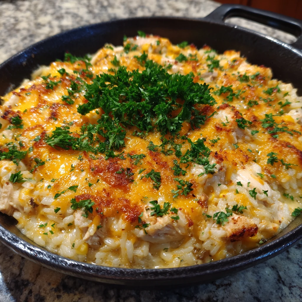 Cheesy Chicken and Rice Casserole