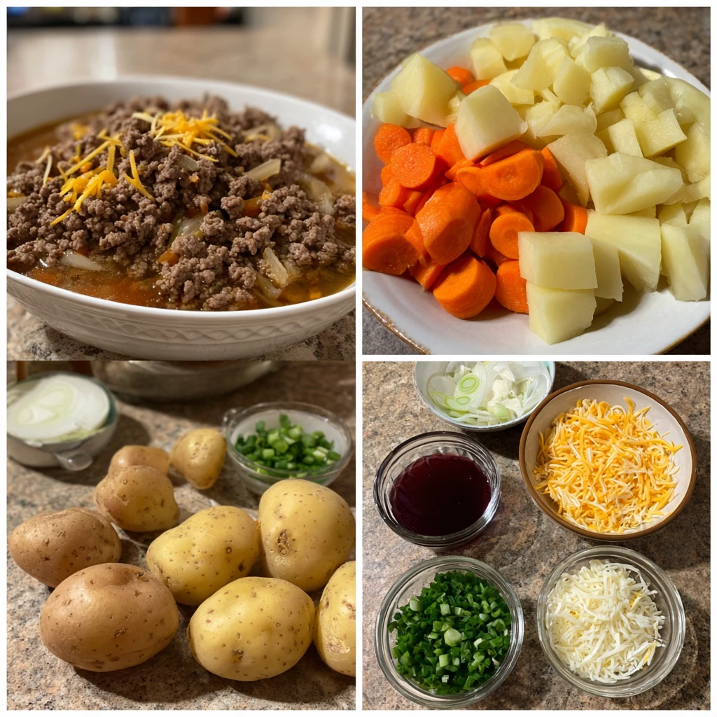 Cheesy Crock Pot Cheeseburger Soup