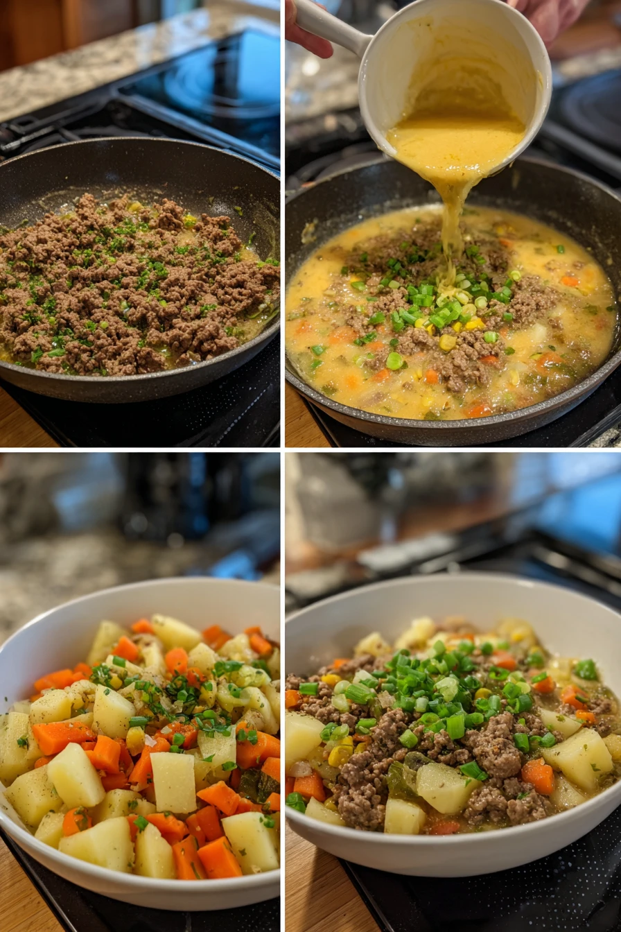 Cheesy Crock Pot Cheeseburger Soup