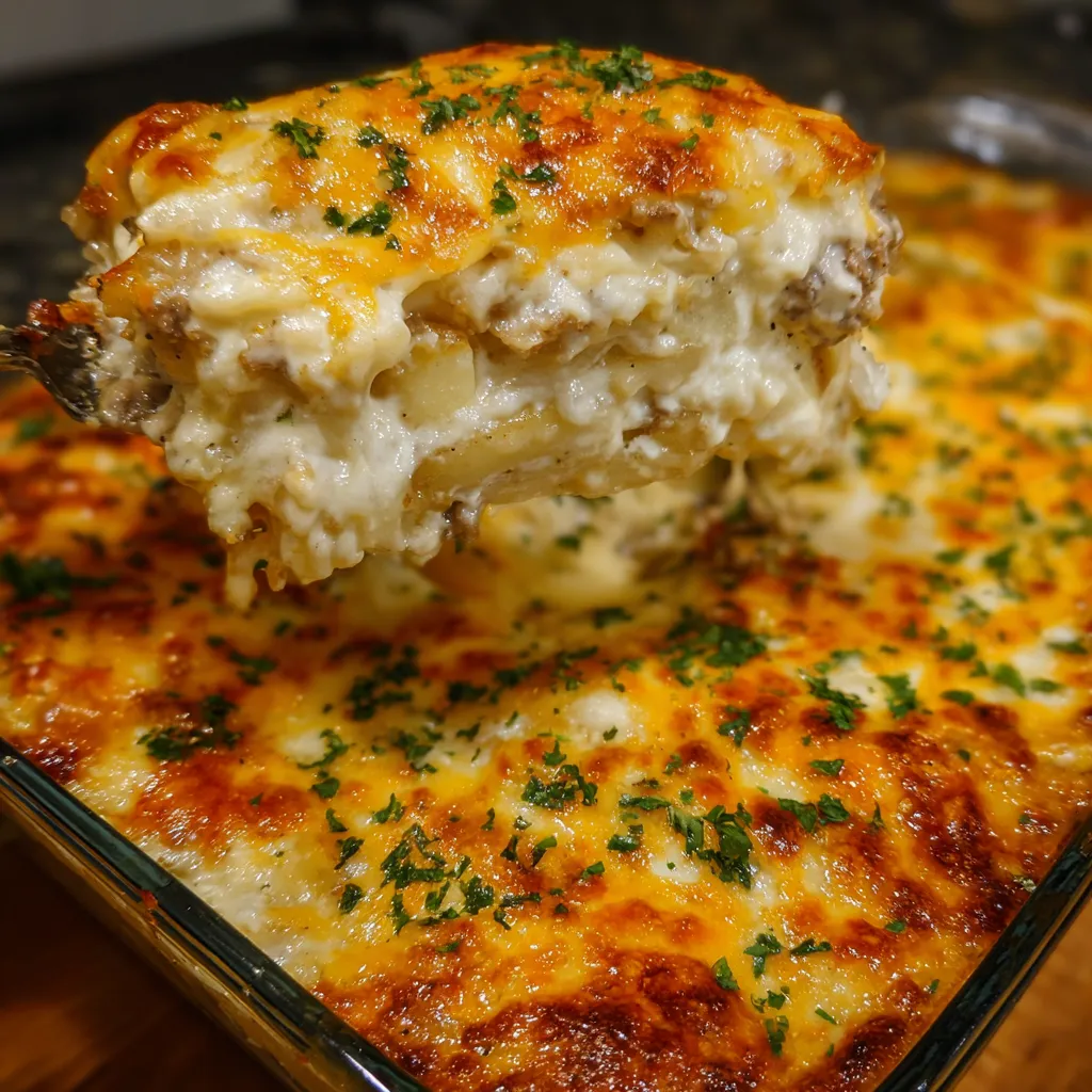 Cheesy Smoked Beef Potato Casserole – Easy Comfort Dinner Recipe 9 Cheesy Smoked Beef Potato Casserole