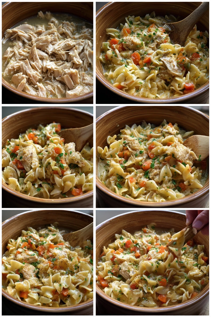 Chicken Pot Pie Pasta Crock Pot