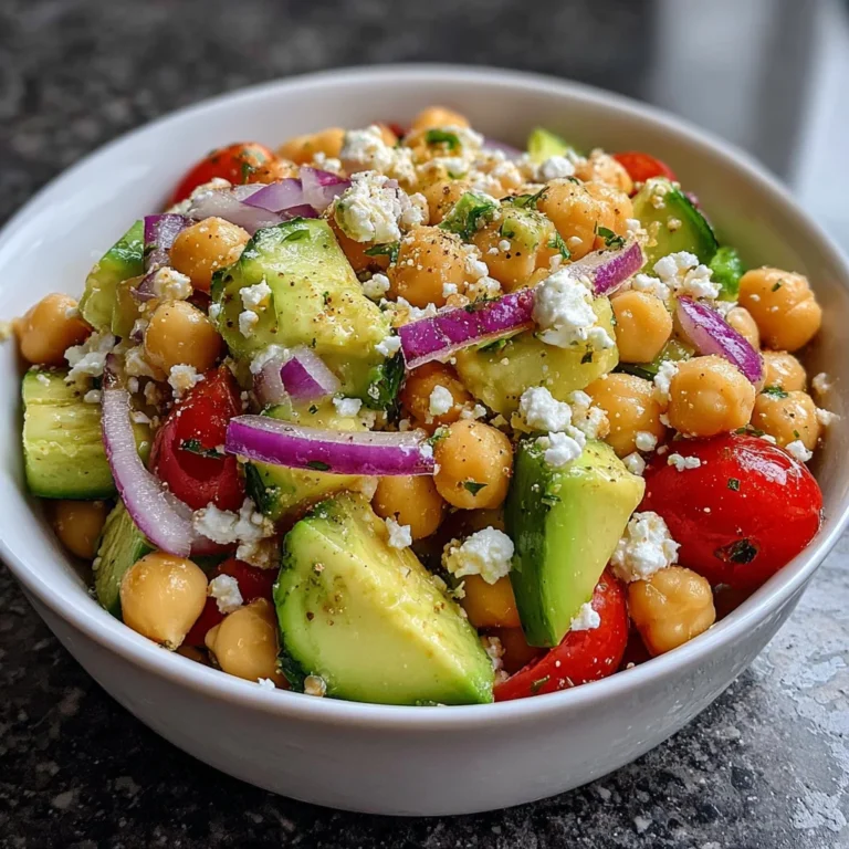 Chickpea Feta Avocado Salad