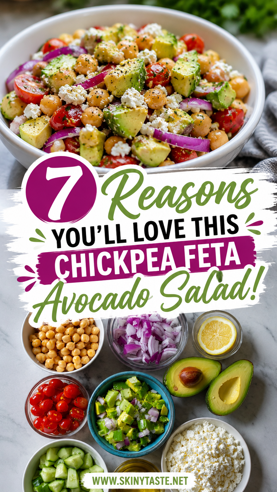 Chickpea Feta Avocado Salad Delivers Fresh Mediterranean Flavor for Lunch