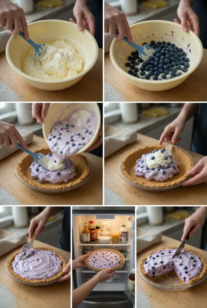 Creamy Lemon Blueberry Pie Recipe: Easy No-Bake Dessert for Summer 8 Creamy Lemon Blueberry Pie