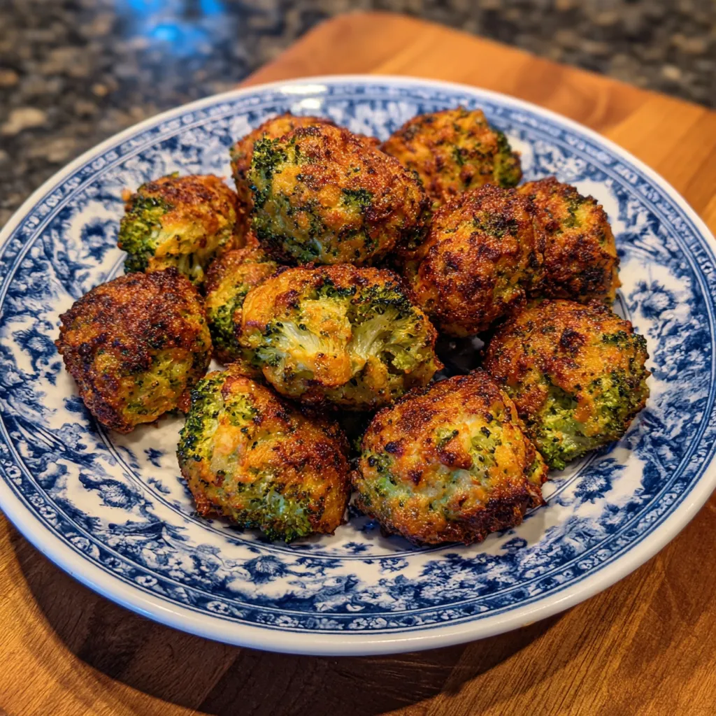 Crispy Air Fryer Broccoli Cheddar Poppers – Easy Party Snack 9 Crispy Air Fryer Broccoli Cheddar Poppers