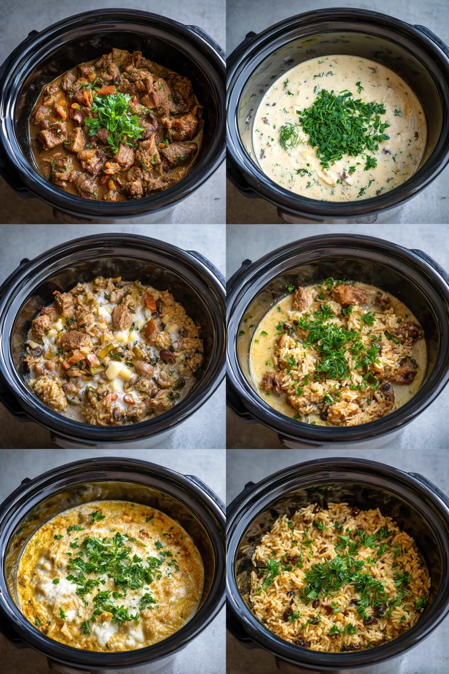 Crockpot Creamy Beef and Wild Rice Casserole