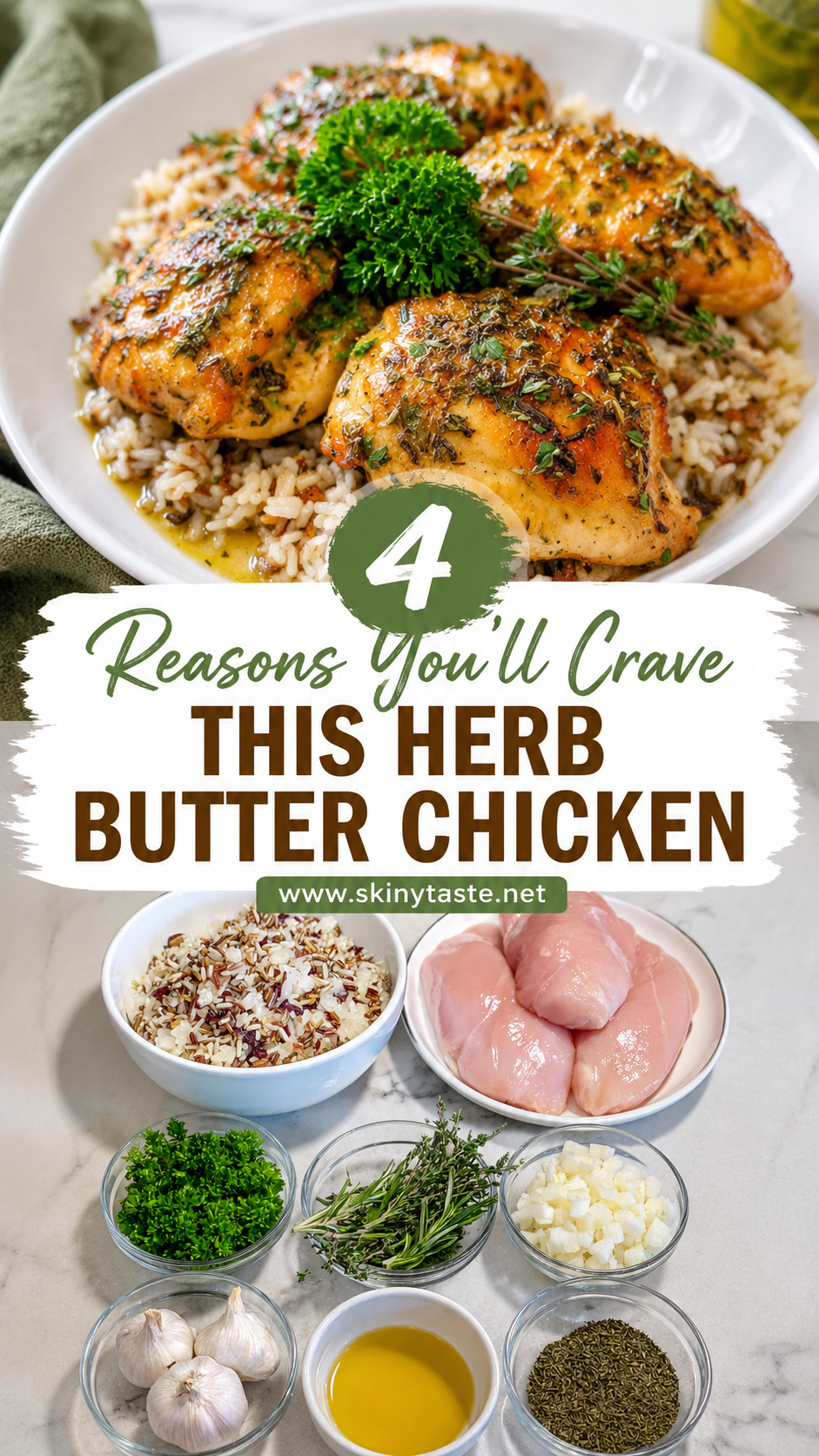 Crockpot Herb Butter Chicken and Wild Rice