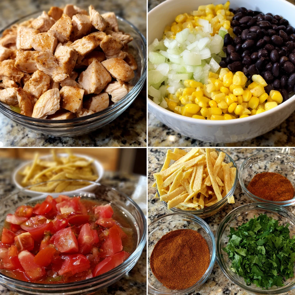 Crockpot Spicy Chicken Tortilla Soup