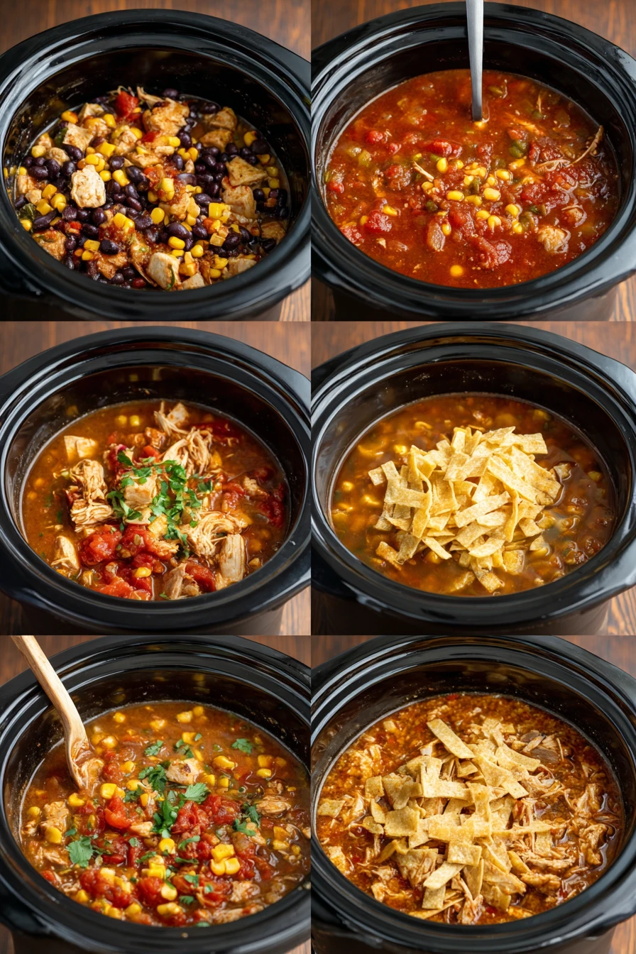 Crockpot Spicy Chicken Tortilla Soup