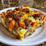 Easy Breakfast Casserole with Smoked Beef