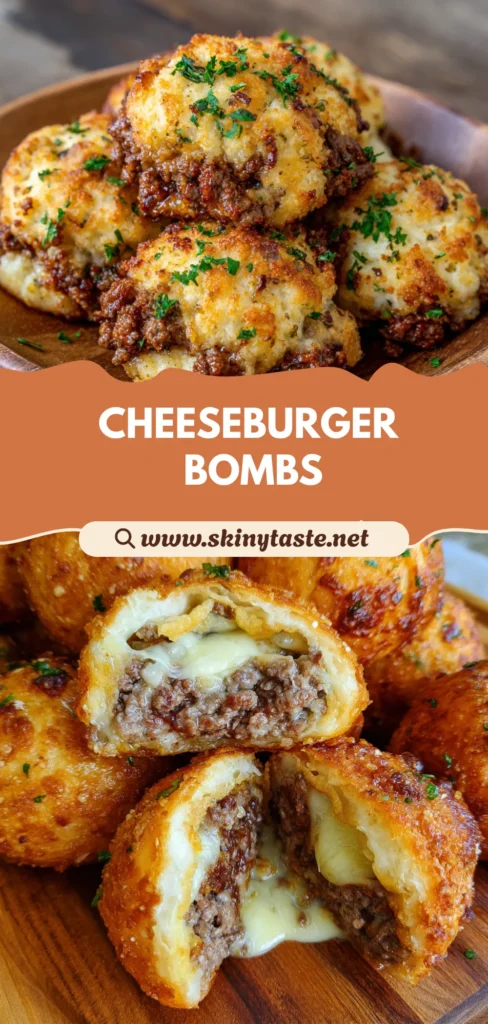 Garlic Parmesan Cheeseburger Bombs: Easy Party Appetizer Recipe 10 Garlic Parmesan Cheeseburger Bombs
