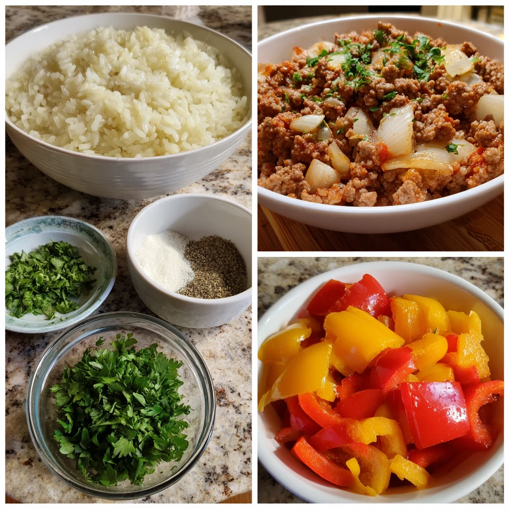 Healthy Beef and Pepper Rice Bowl
