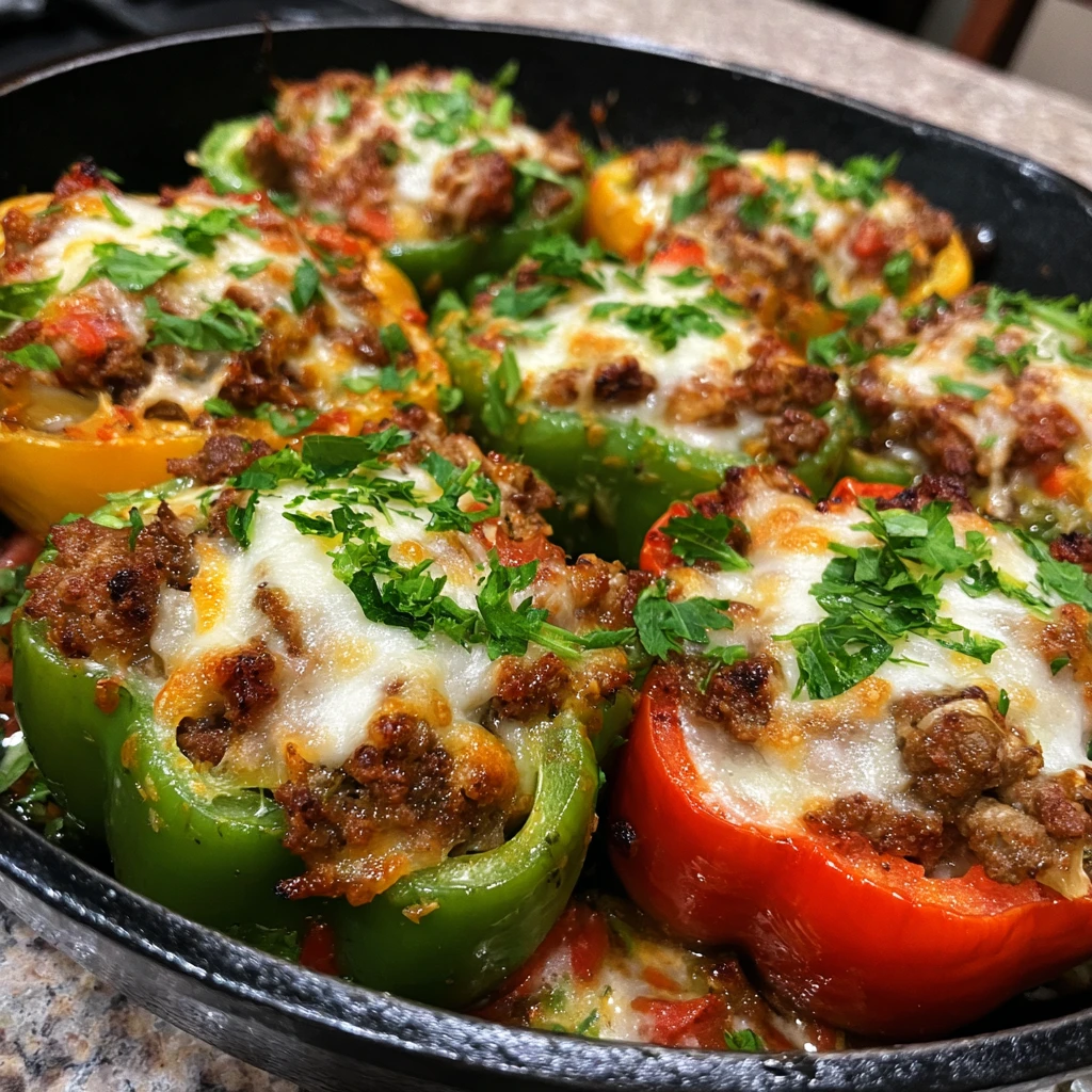 High Protein Unstuffed Peppers