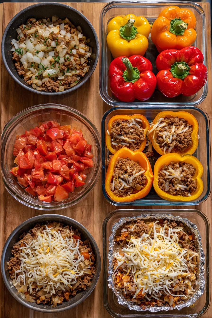 High Protein Unstuffed Peppers