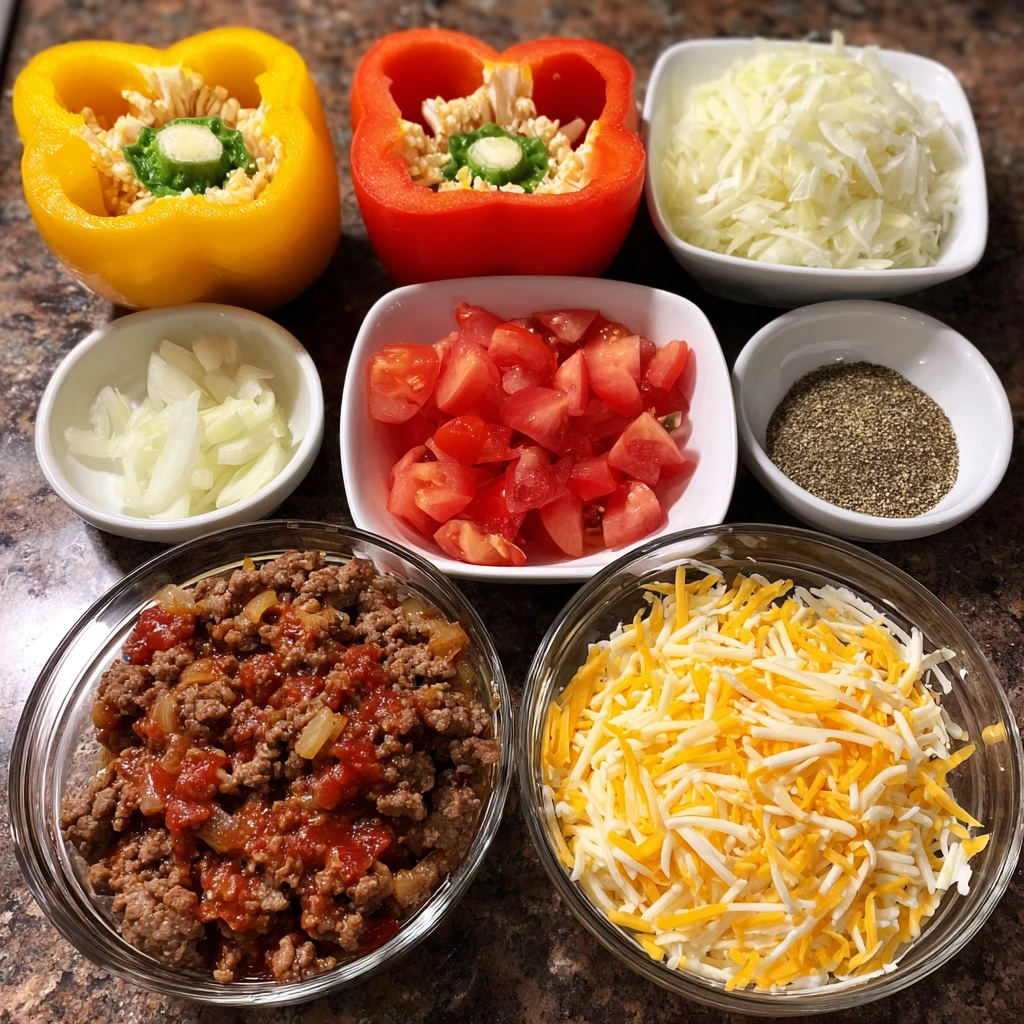 High Protein Unstuffed Peppers