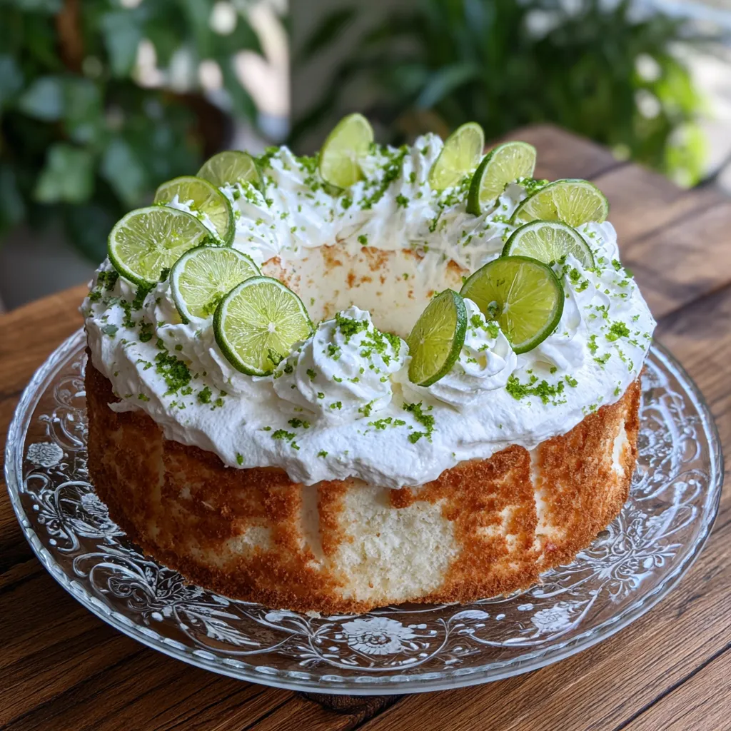 Fluffy Key Lime Angel Food Cake Recipe – Easy Summer Dessert 9 Key Lime Angel Food Cake