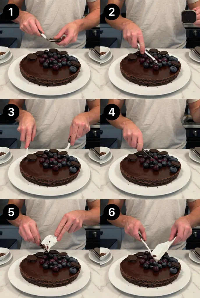No Bake Dark Chocolate Tart