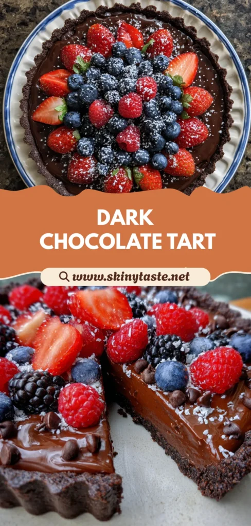 No Bake Dark Chocolate Tart