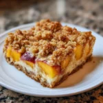 Peaches and Cream Crumble Bars