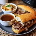 Slow Cooker French Dip Beef Sandwiches