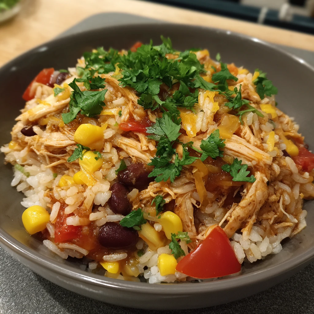 Slow Cooker Taco Chicken and Rice Delivers Easy Weeknight Flavor in One Pot 9 Slow Cooker Taco Chicken and Rice
